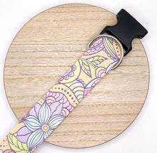 Load image into Gallery viewer, Dog Collar/ Pastel Flower Dog Collar/ Ukrainian Artist Dog Collar/ Fabric Dog Collar