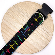 Load image into Gallery viewer, Dog Collar/ Neon Heartbeat Dog Collar/ Bright Dog Collar