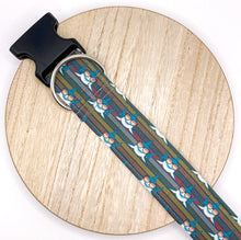 Load image into Gallery viewer, Dog Collar/ Retro Dad Shark Dog Collar/ Sunglasses Shark Dog Collar/ Ocean Dog Collar/ Fabric Dog Collar