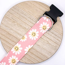 Load image into Gallery viewer, Dog Collar/ Smily Face Dog Collar/ Kindness Dog Collar/ Good Message Dog Collar/ Happy Dog CollarFabric Dog Collar