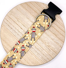 Load image into Gallery viewer, Dog Collar/ Sock Monkey Dog Collar/ Monkey Dog Collar/ Dog Accessories/ Fabric Dog Collar