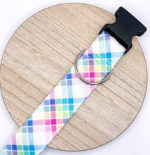 Load image into Gallery viewer, Dog Collar/ Easter Plaid Dog Collar/ Easter Dog Collar/ Pastel Plaid Dog Collar/ Spring Dog Collar/ Pastel Dog Collar