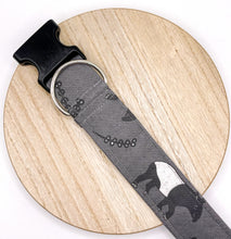 Load image into Gallery viewer, Dog Collar/ Tapir Dog Collar/ Gray Dog Collar/ Animal Dog Collar/ Zoo Dog Collar/ Fabric Dog Collar