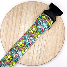 Load image into Gallery viewer, Dog Collar/ Small Zombies Dog Collar/ Bright Dog Collar/ Halloween Dog Collar/ Scary Dog Collar/ Fabric Dog Collar