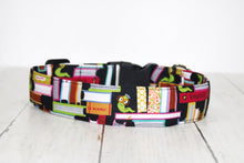Load image into Gallery viewer, Dog Collar/ Book Dog Collar/ Reading Dog Collar/ Black Dog Collar