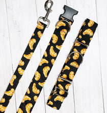Load image into Gallery viewer, Dog Collar/ Croissant Dog Collar/ Food Dog Collar/ Fabric Dog Collar/ French Dog Collar