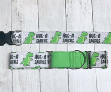 Load image into Gallery viewer, Dog Collar/ Dinosaur Dog Collar/ Valentines Dog Collar/ Hugasaurus Dog Collar