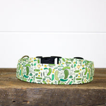 Load image into Gallery viewer, Dog Collar/ Pickle Dog Collar/  Food Dog Collar/ Fabric Dog Collar/ Big Dill Dog Collar