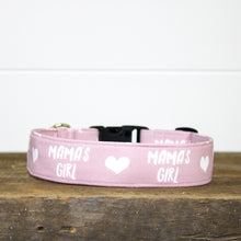 Load image into Gallery viewer, Dog Collar/ Mamas Girl Dog Collar/ Dog Mom Dog Collar/ Gray Dog Collar