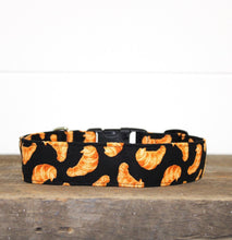 Load image into Gallery viewer, Dog Collar/ Croissant Dog Collar/ Food Dog Collar/ Fabric Dog Collar/ French Dog Collar
