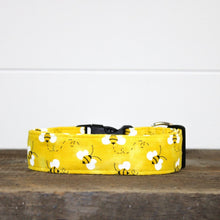 Load image into Gallery viewer, Dog Collar/ Bees Dog Collar/ Yellow Dog Collar/ Bumble Bee Dog Collar/ Dog Accessories