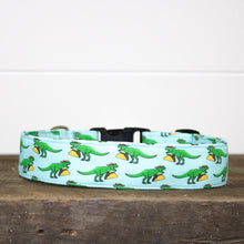 Load image into Gallery viewer, Dog Collar/ Dino Taco Dog Collar/ Food Dog Collar/ Fabric Dog Collar/ Taco Dog Collar