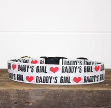 Load image into Gallery viewer, Dog Collar/ Daddy's Girl Dog Collar/ Dog Dad Dog Collar/ Gray Dog Collar