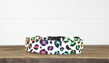 Load image into Gallery viewer, Dog Collar/ Cheetah Print Dog Collar/ Rainbow Dog Collar/ Fabric Dog Collar