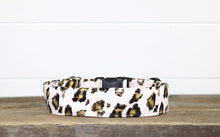 Load image into Gallery viewer, Dog Collar/ Cheetah Print Dog Collar/ Gold Blush Dog Collar/ Animal Print Dog Collar/ Metallic Dog Collar/ Fabric Dog Collar