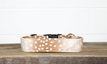 Load image into Gallery viewer, Dog Collar/ Deer Dog Collar/ Fawn Dog Collar/ Animal Print Dog Collar/ Tan Dog Collar/ Fabric Dog Collar
