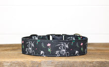 Load image into Gallery viewer, Dog Collar/ Unicorn Skeleton Dog Collar/ Unicorn Dog Collar/ Halloween Dog Collar/ Holiday Dog Collar/ Fabric Dog Collar