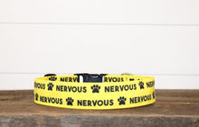 Load image into Gallery viewer, Dog Collar/ Nervous Dog Collar/ Don't Pet Dog Collar/ Yellow Dog Collar/ Training Dog Collar