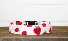 Load image into Gallery viewer, Dog Collar/ Strawberry Dog Collar/ Fruit Dog Collar/ Pink Dog Collar/ Strawberries Dog Collar