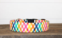 Load image into Gallery viewer, Dog Collar/ Bright Dog Collar/ Ribbons Dog Collar/ Stripes Dog Collar/ Zigzag Dog Collar
