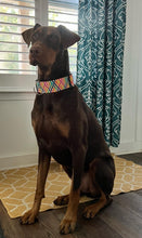 Load image into Gallery viewer, Dog Collar/ Bright Dog Collar/ Ribbons Dog Collar/ Stripes Dog Collar/ Zigzag Dog Collar