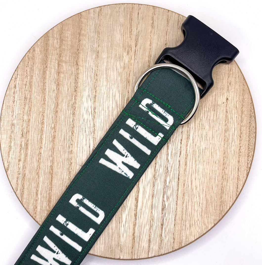 Dog Collar/ Wild Dog Collar/ Green Hiking Dog Collar/ Mountains Dog Collar/ Autumn Dog Collar/ Fabric Dog Collar