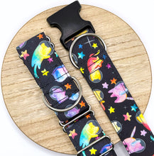 Load image into Gallery viewer, Dog Collar/ Kitty Dog Collar/ Space Cat Dog Collar/ In Memory Dog Collar/ Fabric Dog Collar
