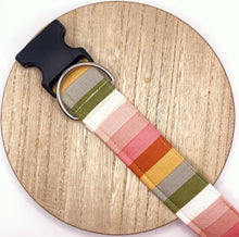Load image into Gallery viewer, Dog Collar/ Neutral Stripes Dog Collar/ Boho Dog Collar/ Striped Dog Collar/ Multicolor Dog Collar
