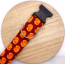 Load image into Gallery viewer, Maroon Pumpkins Dog Collar
