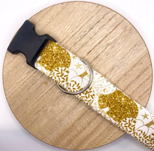 Load image into Gallery viewer, Gold Glitter Pumpkins Dog Collar
