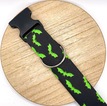 Load image into Gallery viewer, Neon Green Bats Dog Collar
