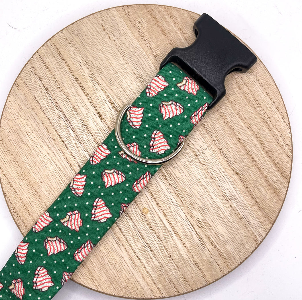 Dog Collar/ Christmas Cakes Dog Collar/ Christmas Snacks Dog Collar/ Christmas Dog Collar/ Holiday Dog Collar/ Fabric Dog Collar