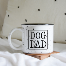 Load image into Gallery viewer, Dog Mom, Dog Dad Mug/ Dog Themed Ceramic Mug/ Campfire Dog Mug/ Camping Mug/ Personalized Dog Mug/ Funny Dog Mug
