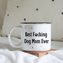Load image into Gallery viewer, Best Dog Mom Ever Mug/ Dog Themed Ceramic Mug/ Campfire Dog Mug/ Camping Mug/ Personalized Dog Mug/ Funny Dog Mug
