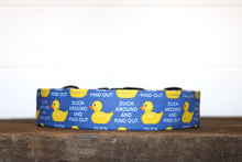 Load image into Gallery viewer, Dog Collar/ Duck Around and Find Out Dog Collar/ Rubber Duck Dog Collar/ Duck Dog Collar/ Spring Dog Collar

