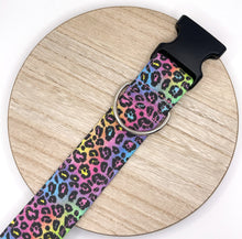 Load image into Gallery viewer, Dog Collar/ Bright Leopard Dog Collar/ Neon Cheetah Dog Collar/ Lisa Frank Vibes Dog Collar/ Spring Dog Collar
