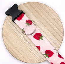 Load image into Gallery viewer, Dog Collar/ Strawberry Dog Collar/ Fruit Dog Collar/ Pink Dog Collar/ Strawberries Dog Collar
