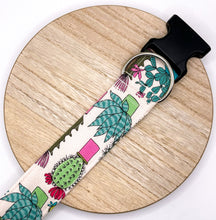 Load image into Gallery viewer, Dog Collar/ Succulents Dog Collar/ Cactus Dog Collar/ Fabric Dog Collar
