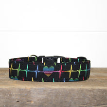Load image into Gallery viewer, Dog Collar/ Neon Heartbeat Dog Collar/ Bright Dog Collar
