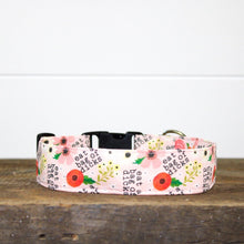 Load image into Gallery viewer, Dog Collar/ Eat a Bag of D*cks Dog Collar/ Flower Dog Collar/ Cussing Dog Collar/Fabric Dog Collar

