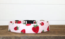 Load image into Gallery viewer, Dog Collar/ Strawberry Dog Collar/ Fruit Dog Collar/ Pink Dog Collar/ Strawberries Dog Collar

